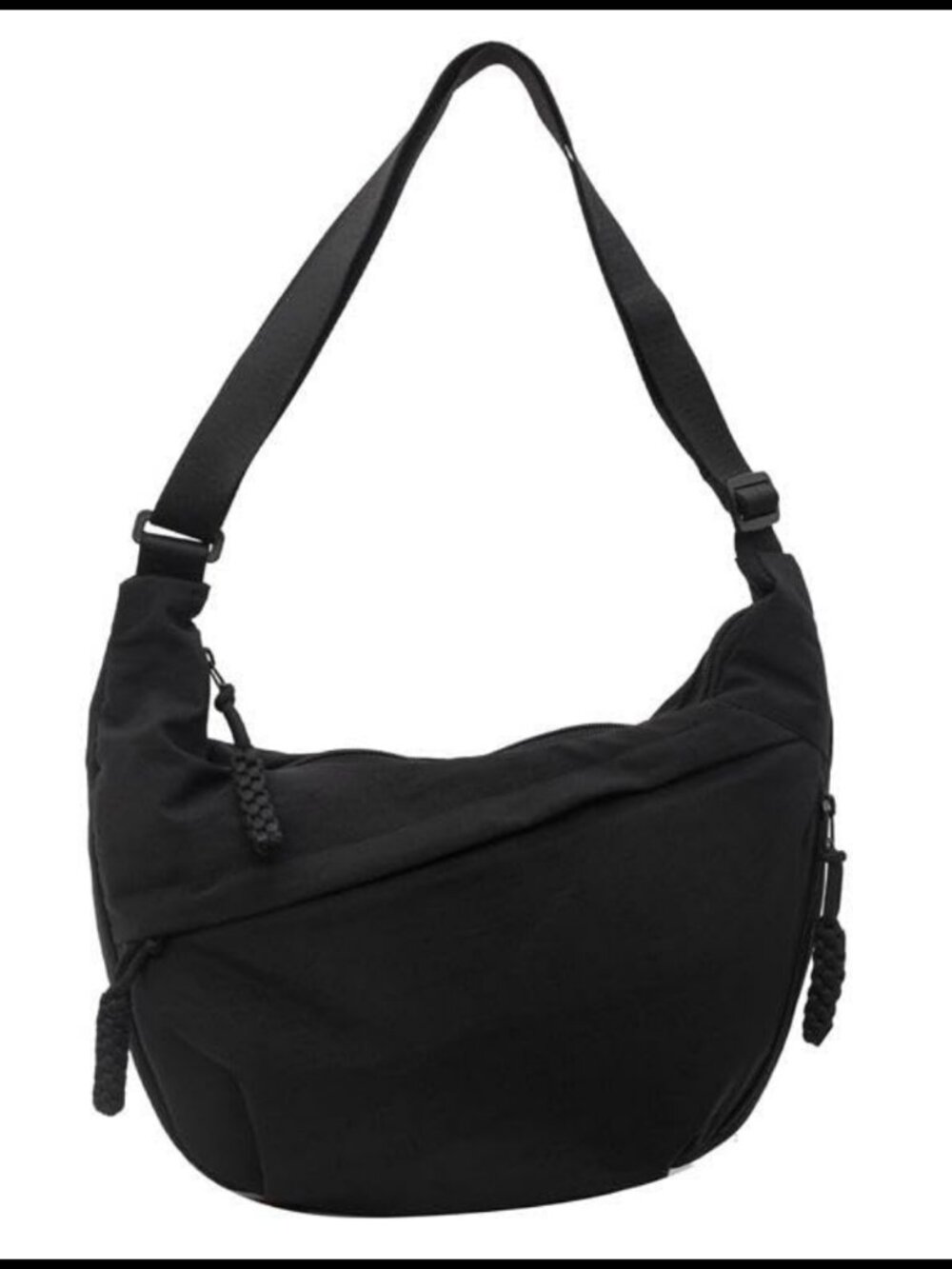 Nylon Crescent Crossbody Bag Waterproof Lightweight Sling Purse